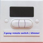 3-gang Remote Light Switch/Dimmer